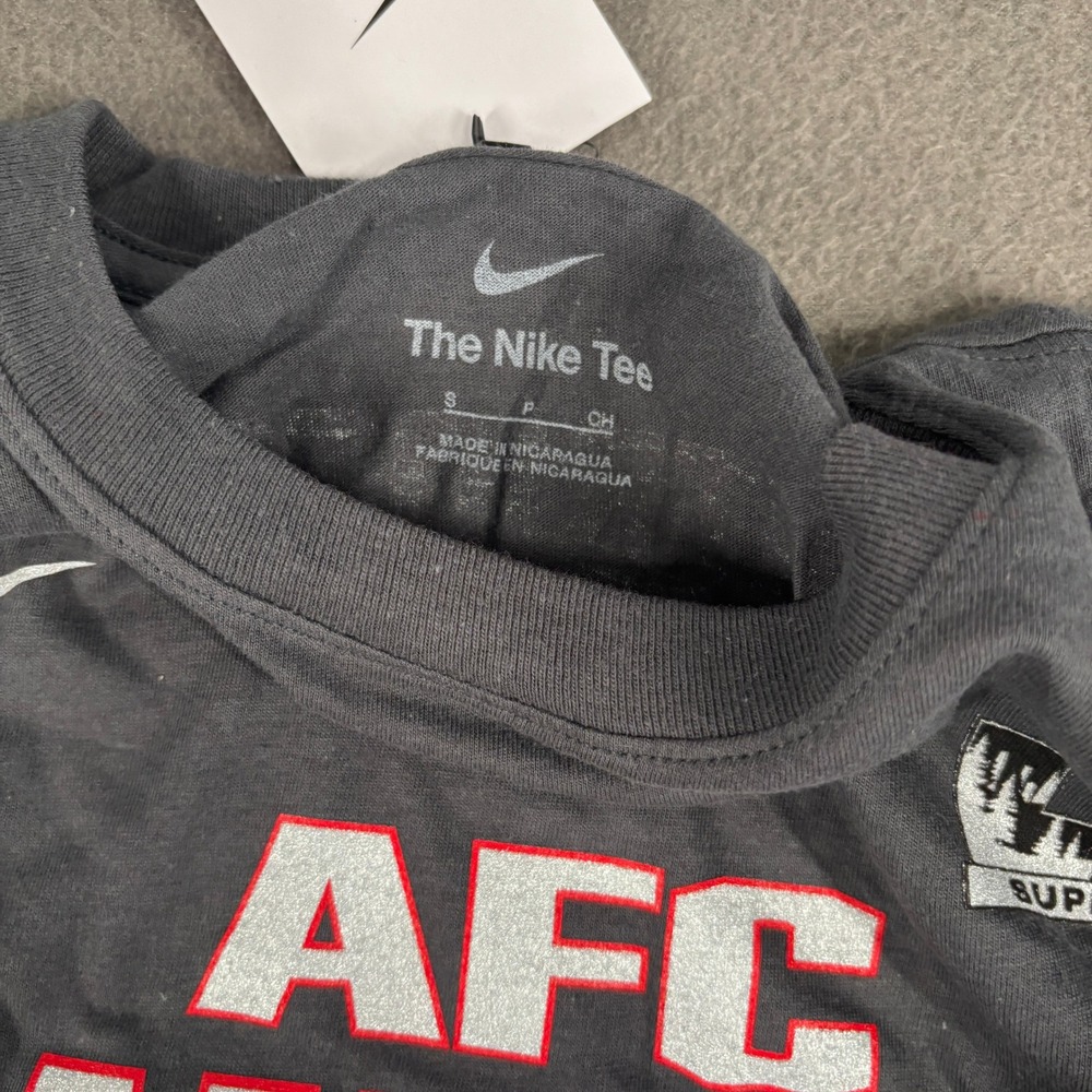 Nike New England Patriots AFC Champions T-Shirt Mens Size S Gray NFL 8076 - Picture 3 of 7